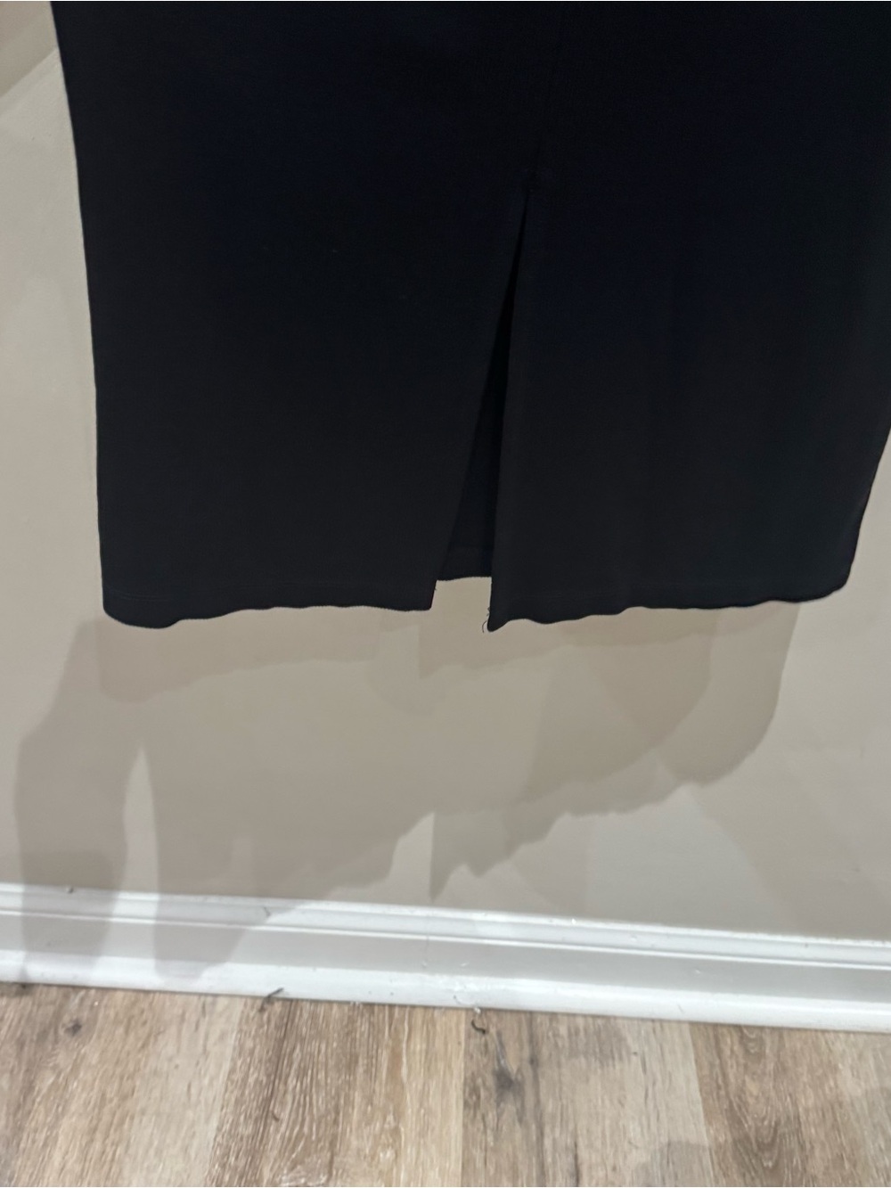 Marine Layer Lexi V-Neck Rib Midi Dress Black Double Lined - Picture 7 of 10